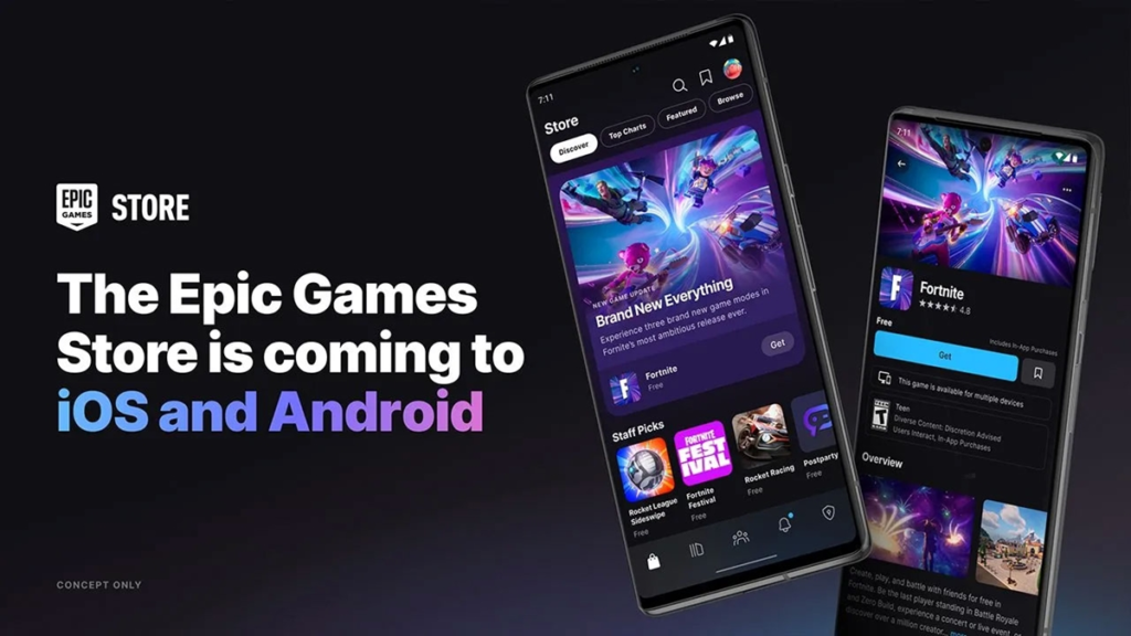 Epic Games Mobil Uygulama ile Üçüncü Parti Oyunlar